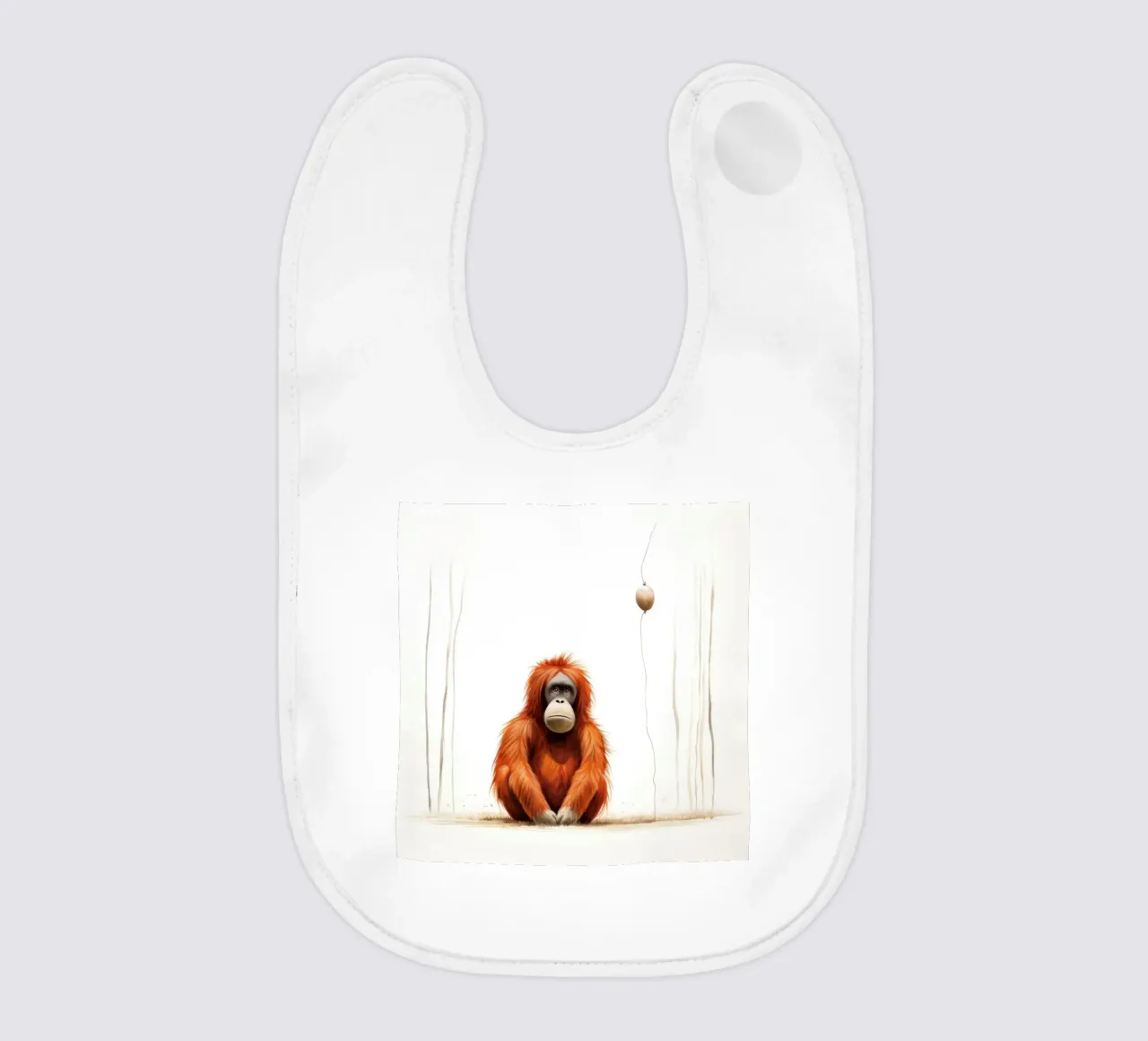 Orangutan minimo 2 bavaglino da Minimal Animal Art