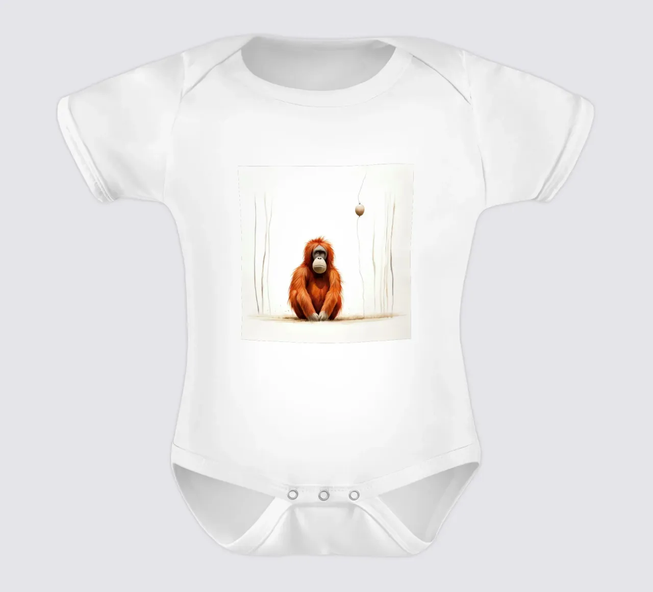 Orangutan minimo 2 body neonato maniche corte da Minimal Animal Art