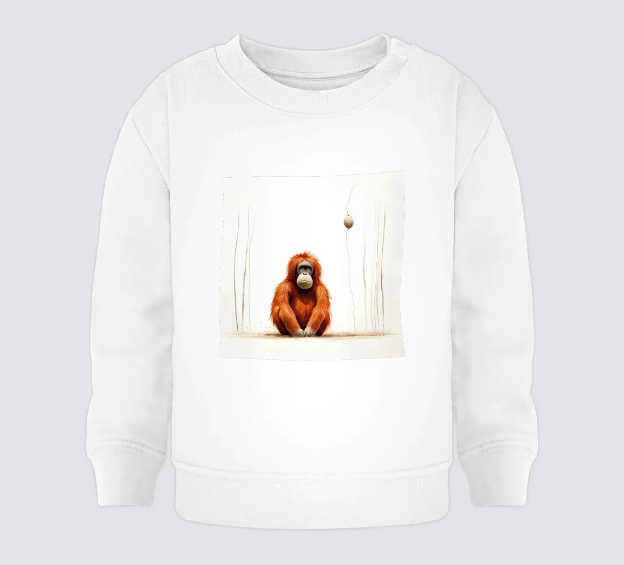 Minimum Orangutan 2 baby sweatshirt by Minimal Animal Art