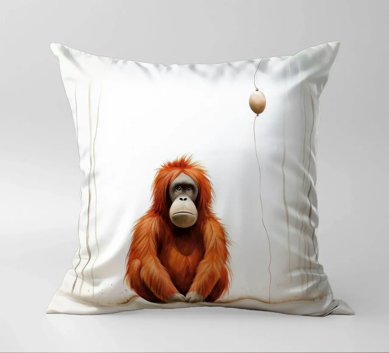 Orangutan minimo 2 cuscino da Minimal Animal Art