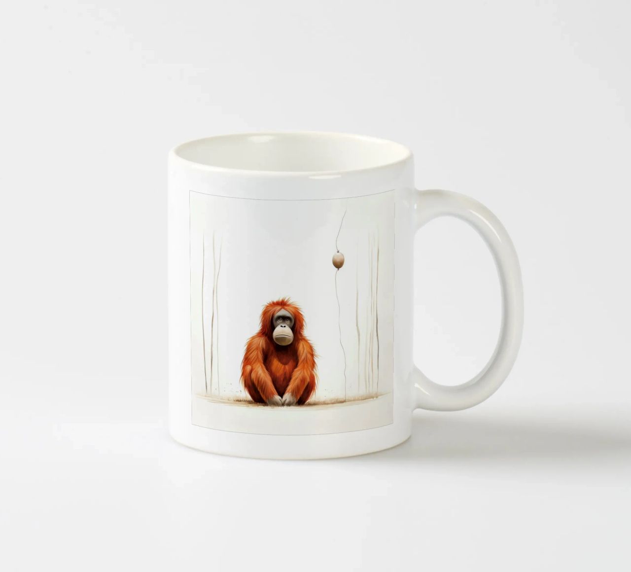 Orangutan minimo 2 tazza in ceramica da Minimal Animal Art