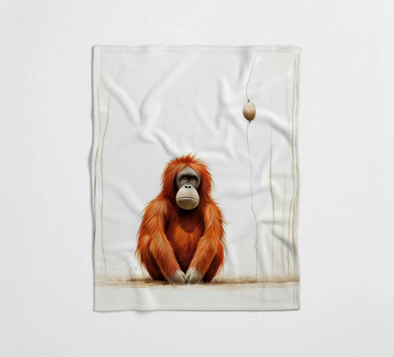 Orangutan minimo 2 coperta in pile da Minimal Animal Art