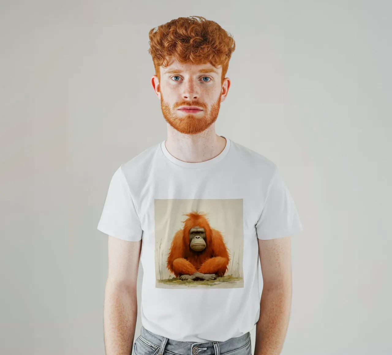 Minimum de 3 orangs-outans t-shirt de Minimal Animal Art