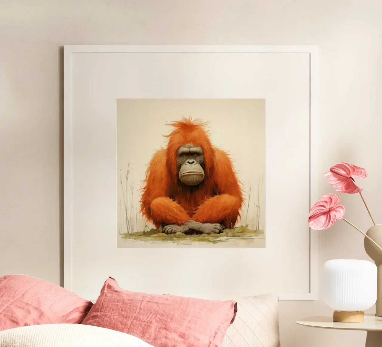 Minimum of 3 Orangutans hahnemühle by Minimal Animal Art