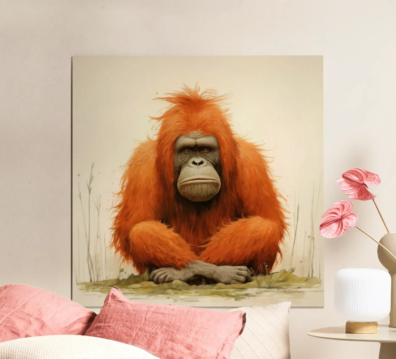 Minimum of 3 Orangutans hahnemühle by Minimal Animal Art
