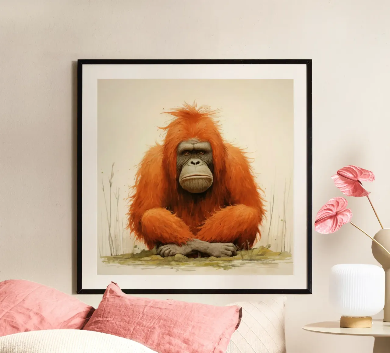 Minimum of 3 Orangutans hahnemühle by Minimal Animal Art