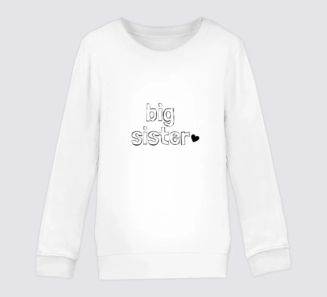 Una sorella maggiore con un cuore felpa bambino da ArtDesign by KBK