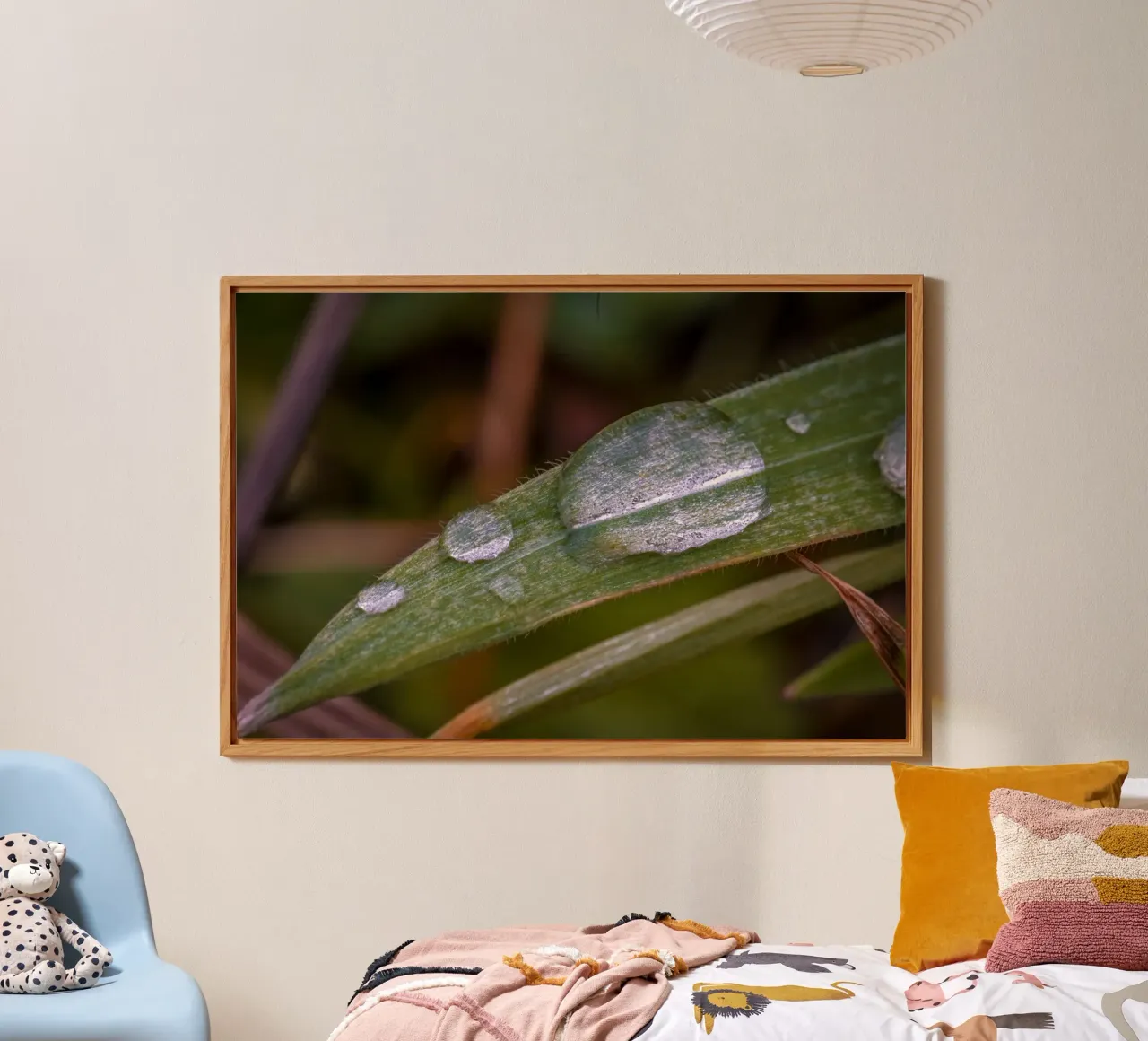 Gocce d'acqua su un filo d'erba alluminio dibond da Marcus Beckert | Fotografie