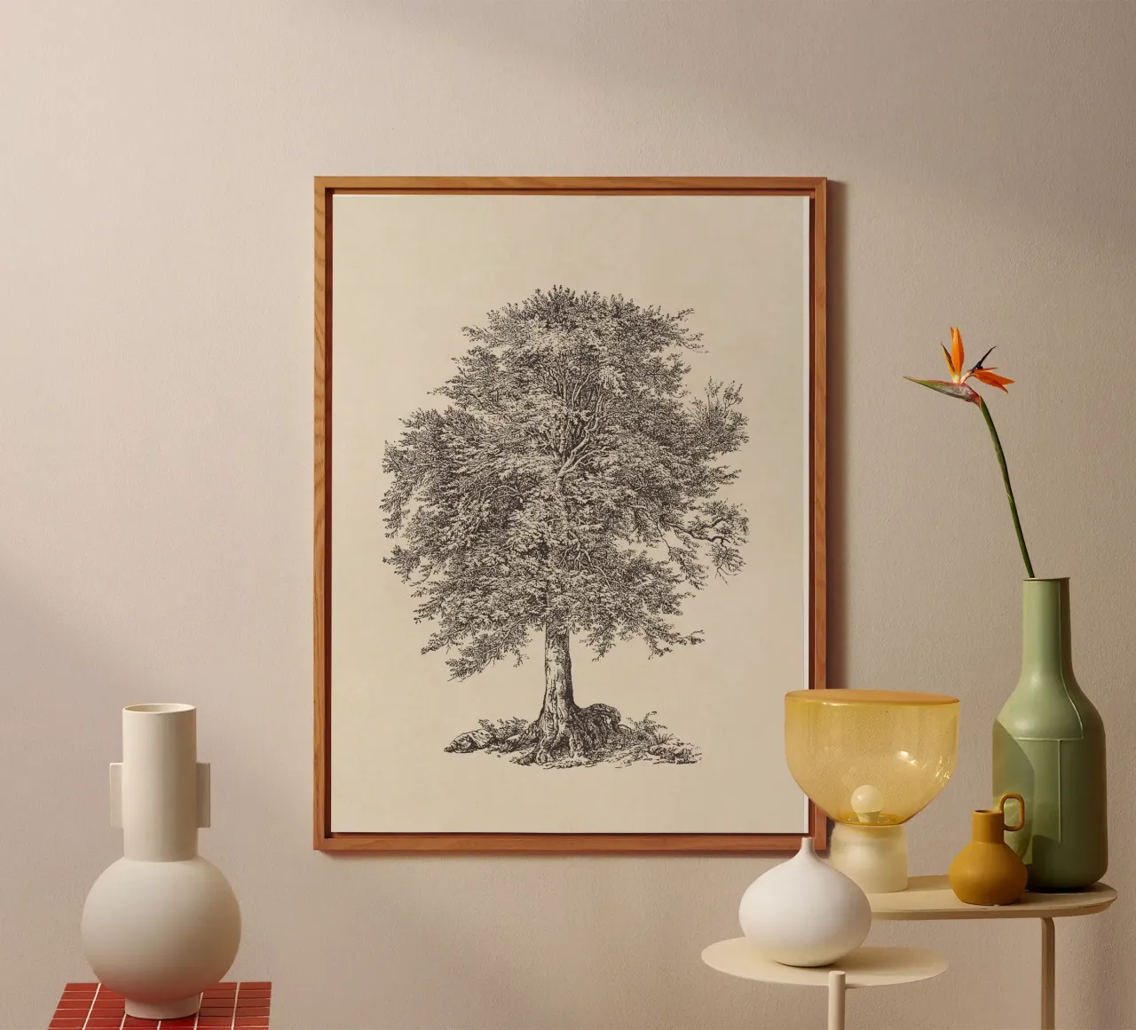 Tree Sketch - Elm alluminio dibond da apoloprints