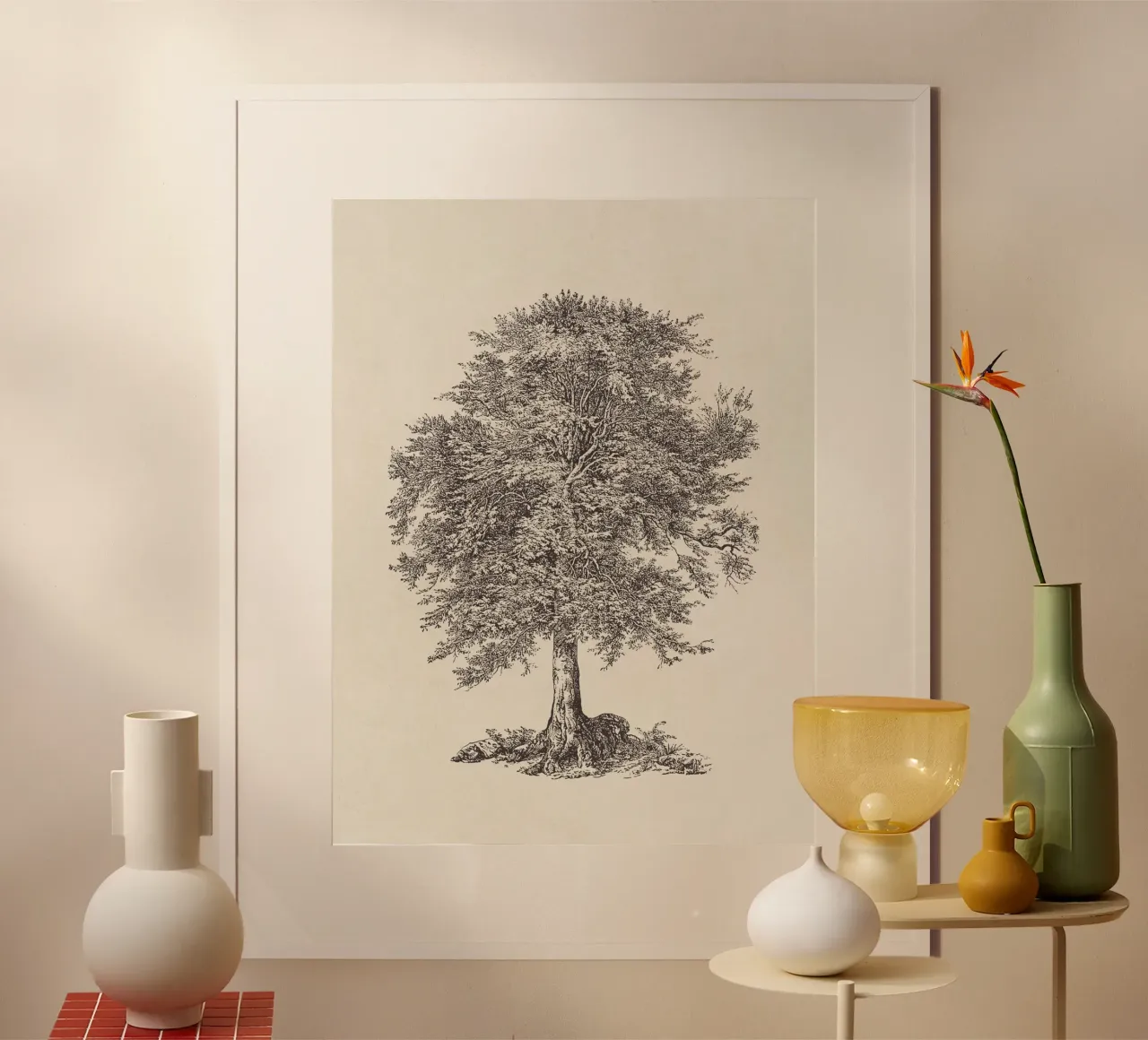 Tree Sketch - Elm carta hahnemühle da apoloprints