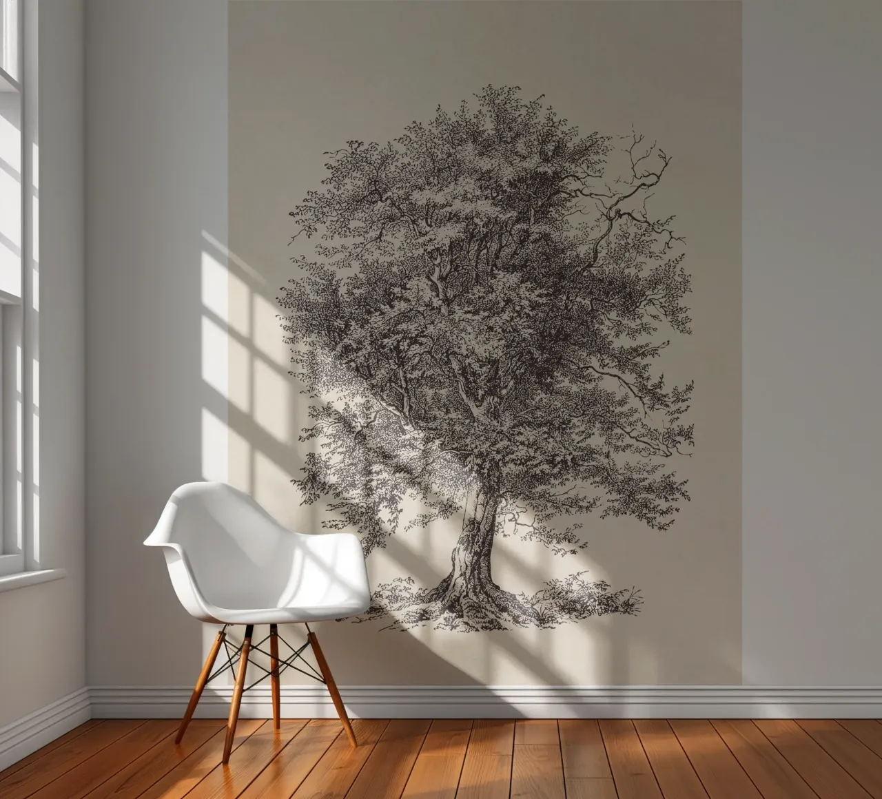Tree Sketch - Hornbeam papier peint photo de apoloprints