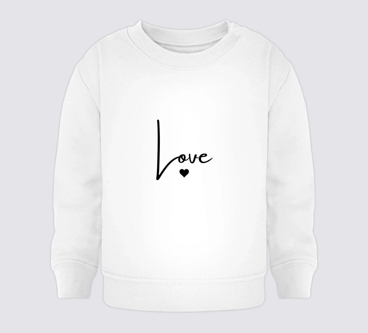 Un grande amore con un piccolo cuore felpa neonato da ArtDesign by KBK