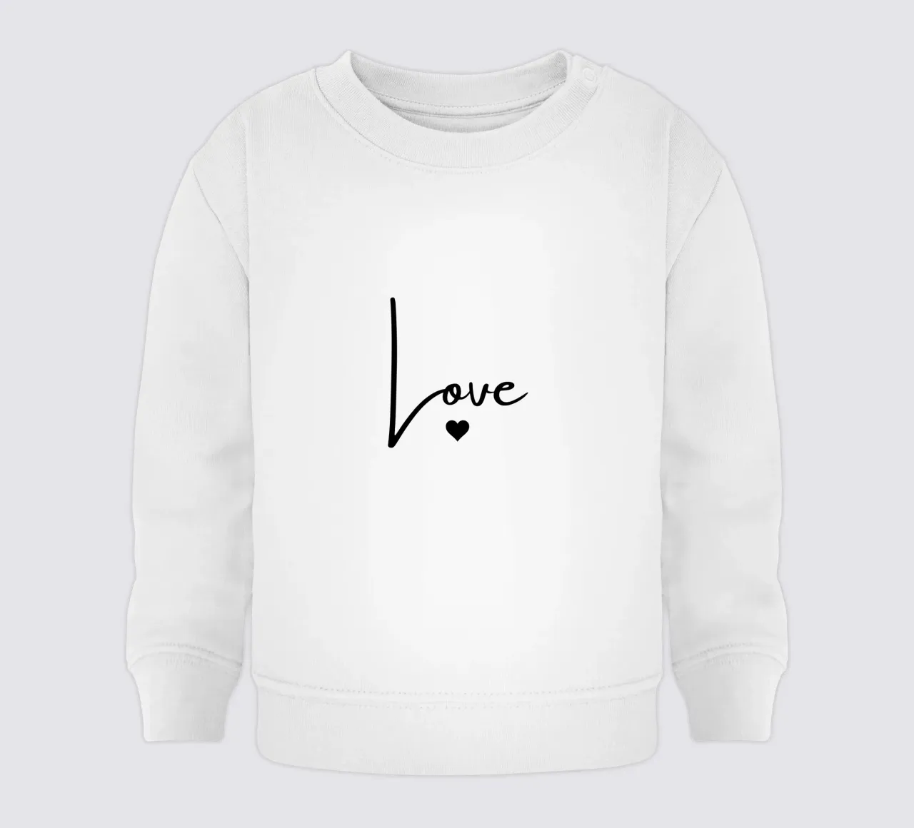 Un grande amore con un piccolo cuore felpa neonato da ArtDesign by KBK