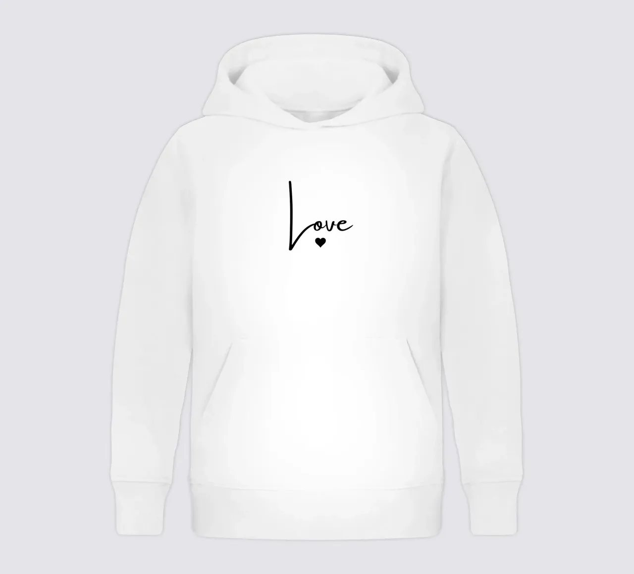 Un grande amore con un piccolo cuore felpa bambino con cappuccio da ArtDesign by KBK