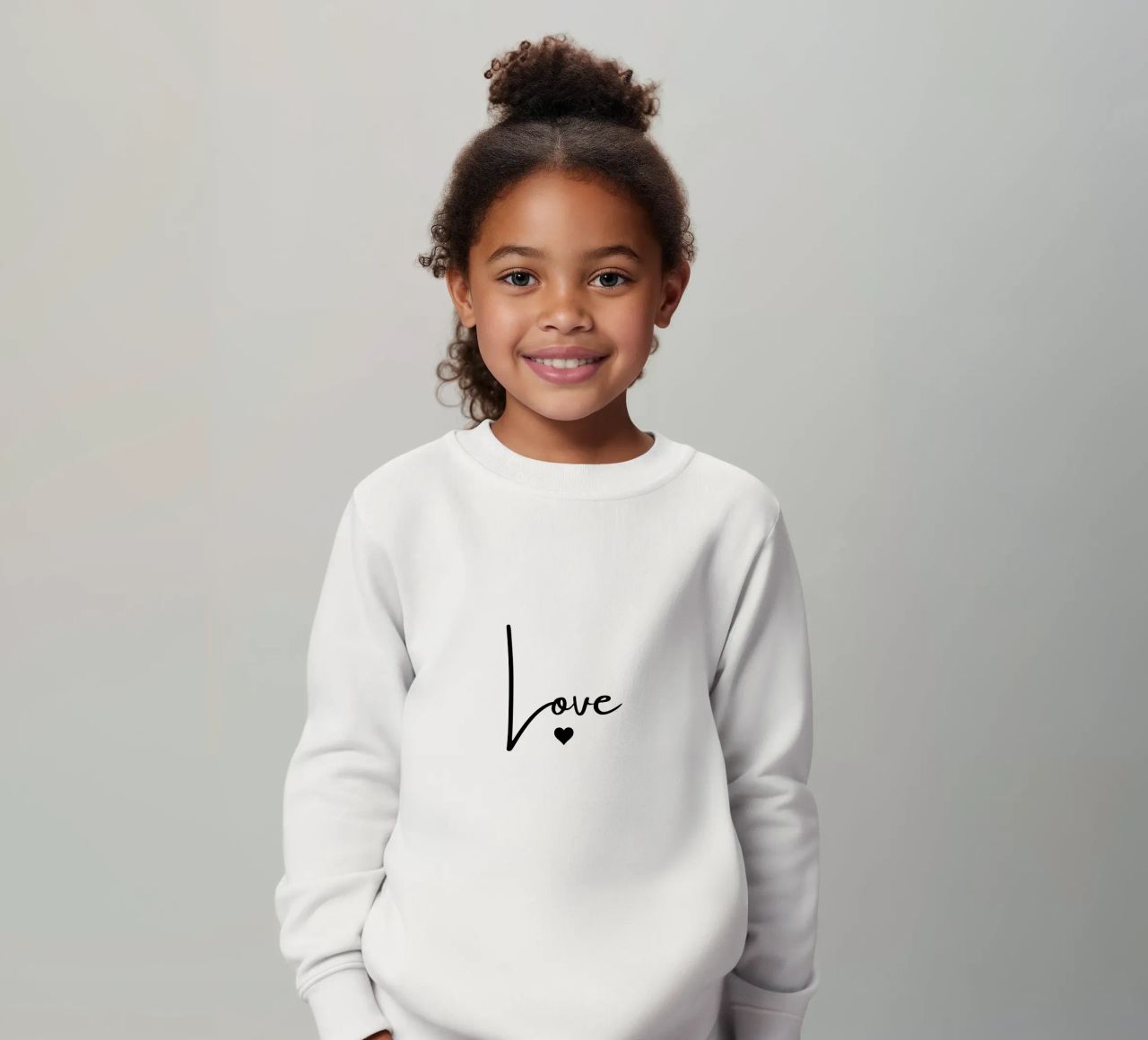 Un grande amore con un piccolo cuore felpa bambino da ArtDesign by KBK