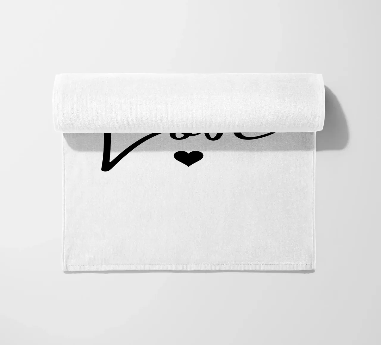 Un grande amore con un piccolo cuore telo mare da ArtDesign by KBK