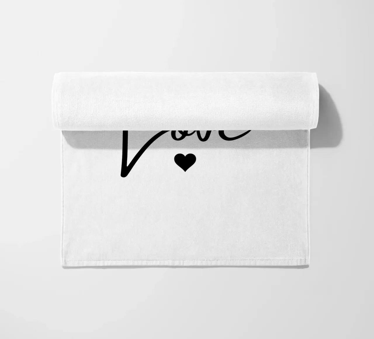 Un grande amore con un piccolo cuore telo mare da ArtDesign by KBK