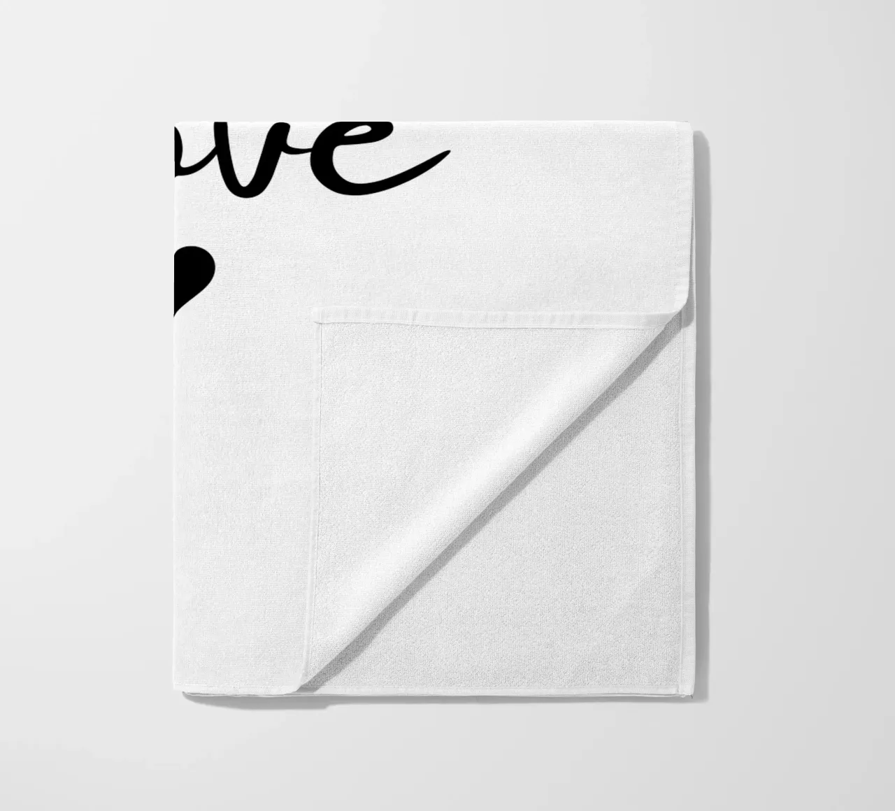 Un grande amore con un piccolo cuore telo mare da ArtDesign by KBK