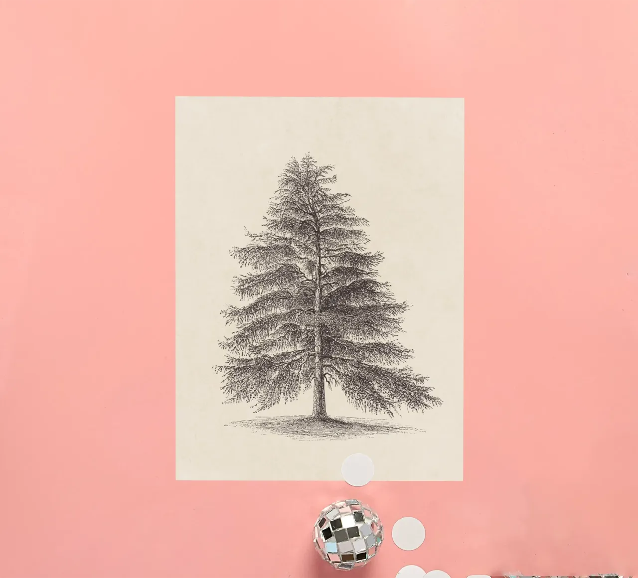 Tree Sketch - Larch sticker by apoloprints