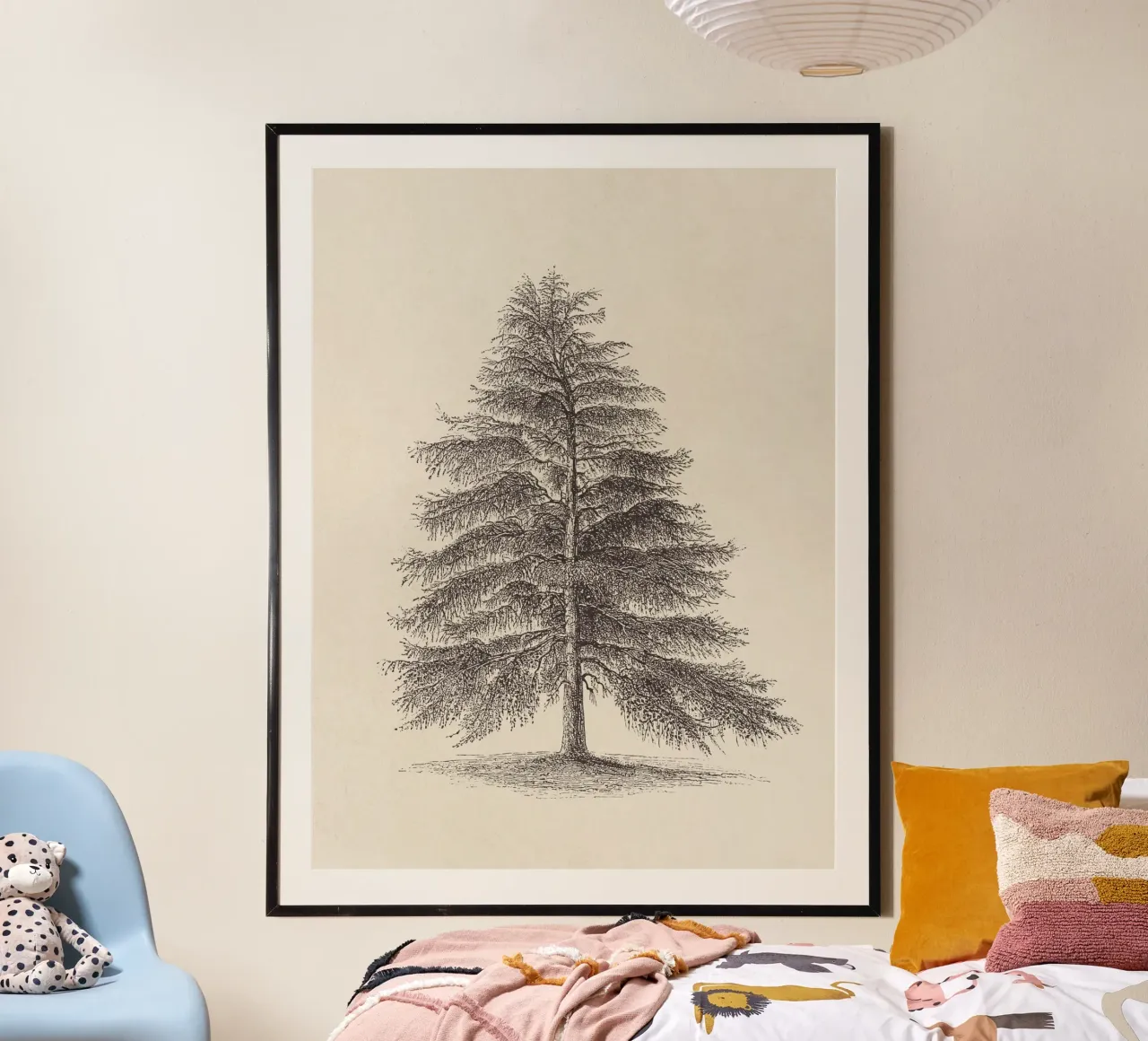 Tree Sketch - Larch carta hahnemühle da apoloprints