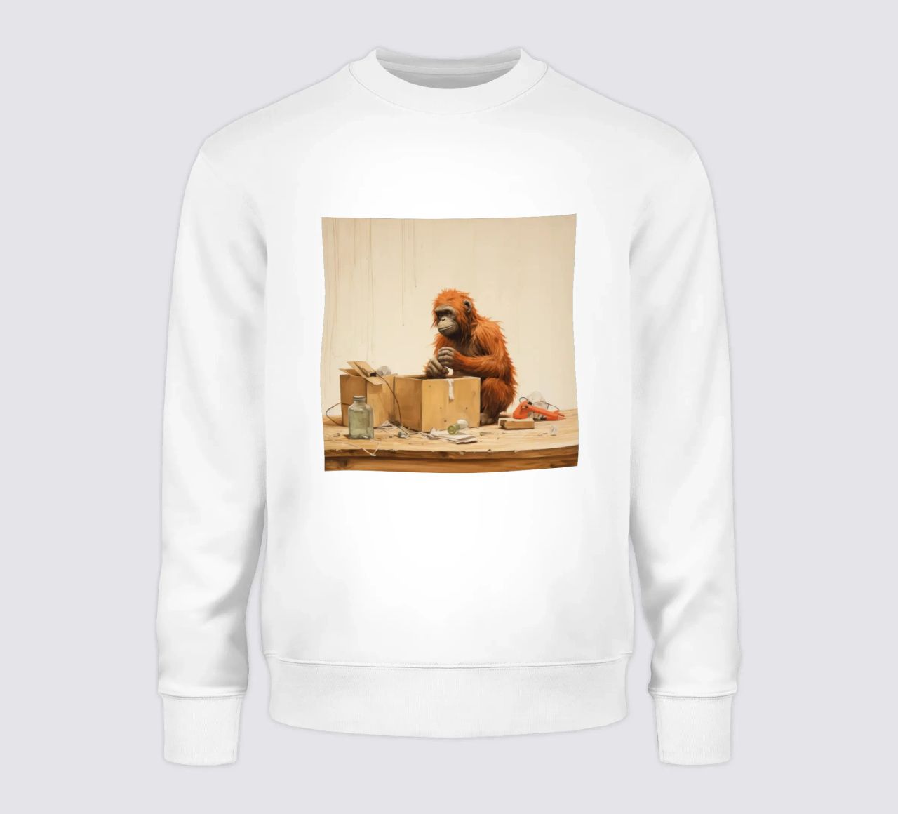 Orangutan Minimo 4 felpa da Minimal Animal Art