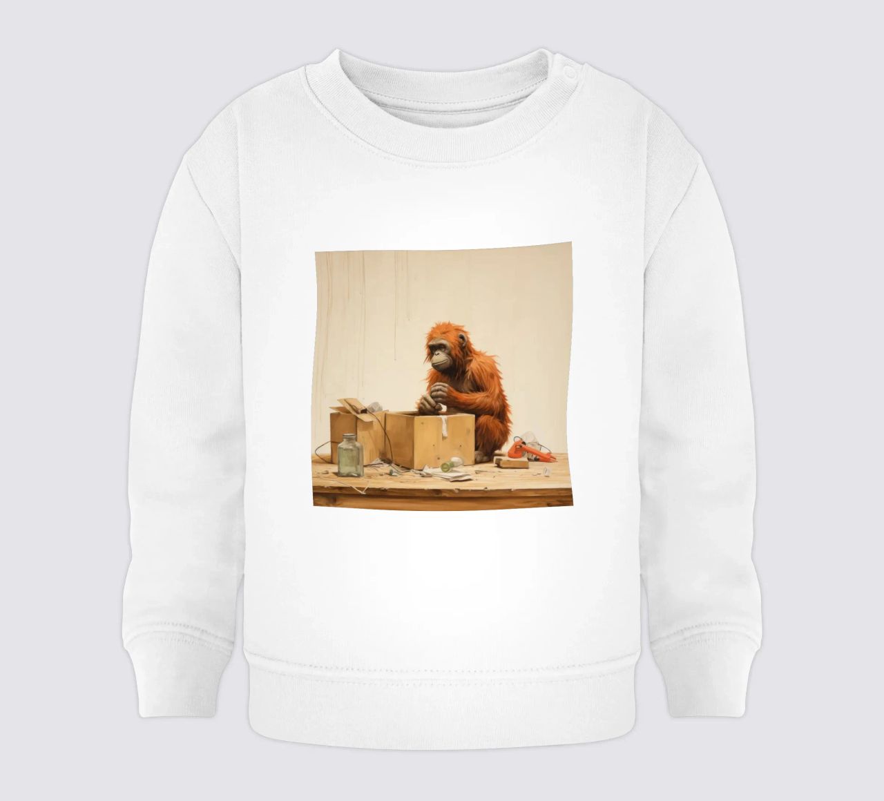 Orangutan Minimo 4 felpa neonato da Minimal Animal Art