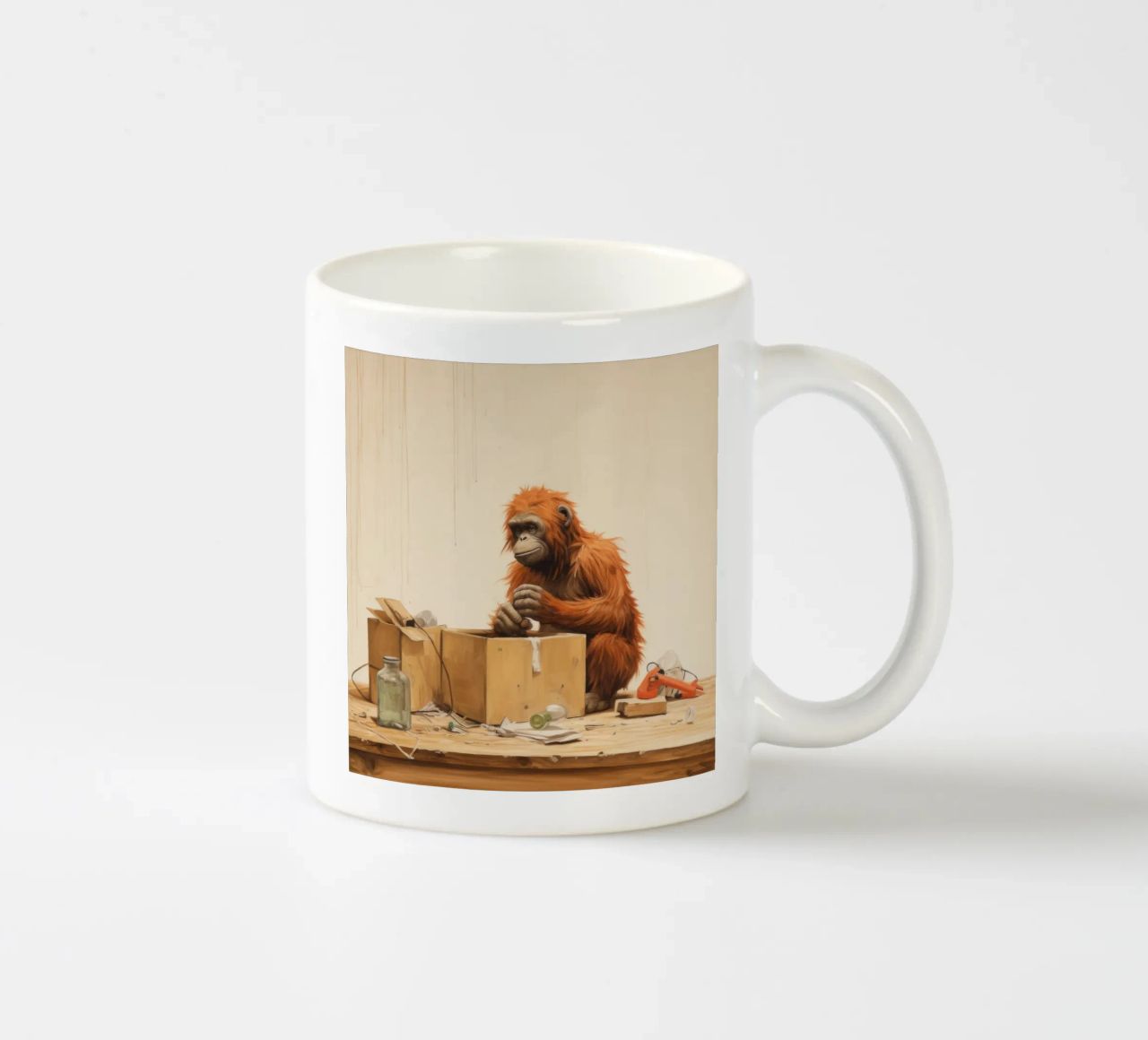 Orangutan Minimo 4 tazza in ceramica da Minimal Animal Art