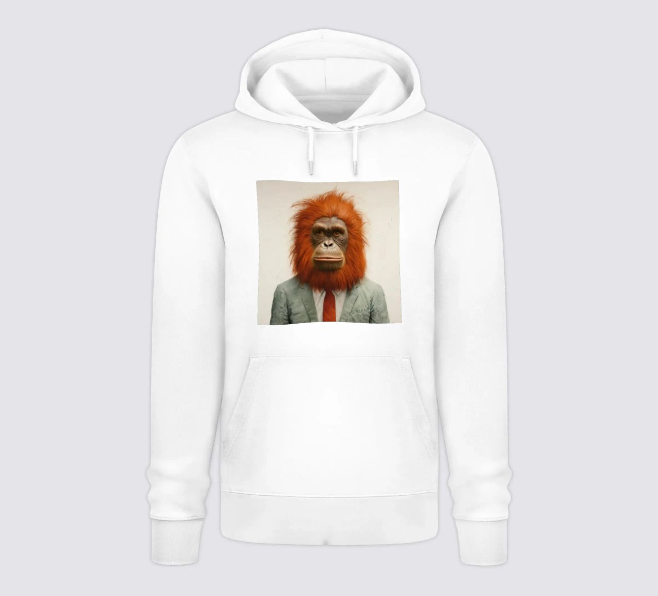 Orangutan Minimo 1 felpa con cappuccio da Minimal Animal Art