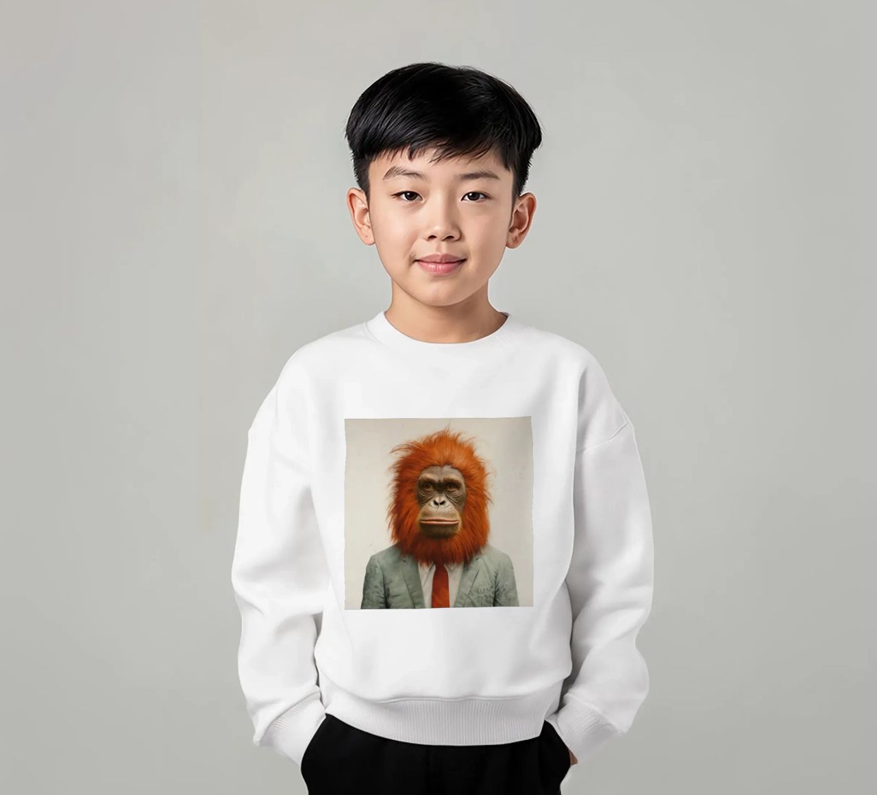 Orangutan Minimo 1 felpa bambino da Minimal Animal Art