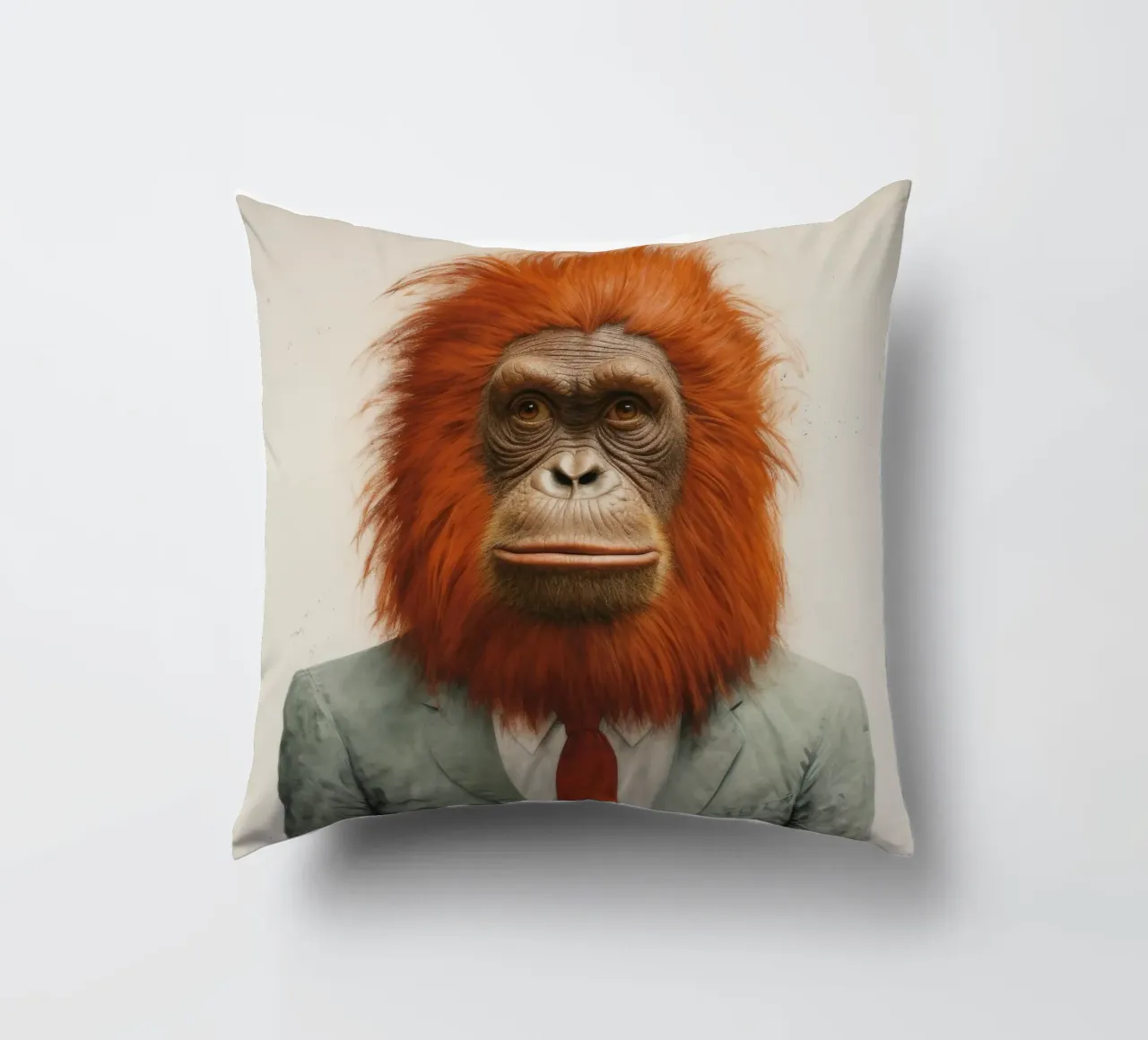 Orangutan Minimo 1 cuscino da Minimal Animal Art