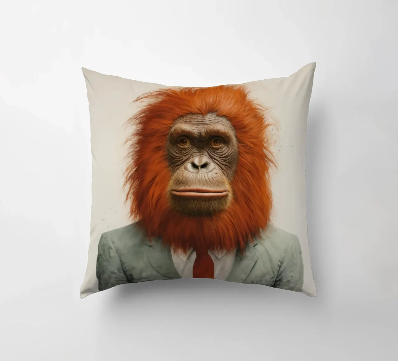 Orangutan Minimo 1 cuscino da Minimal Animal Art