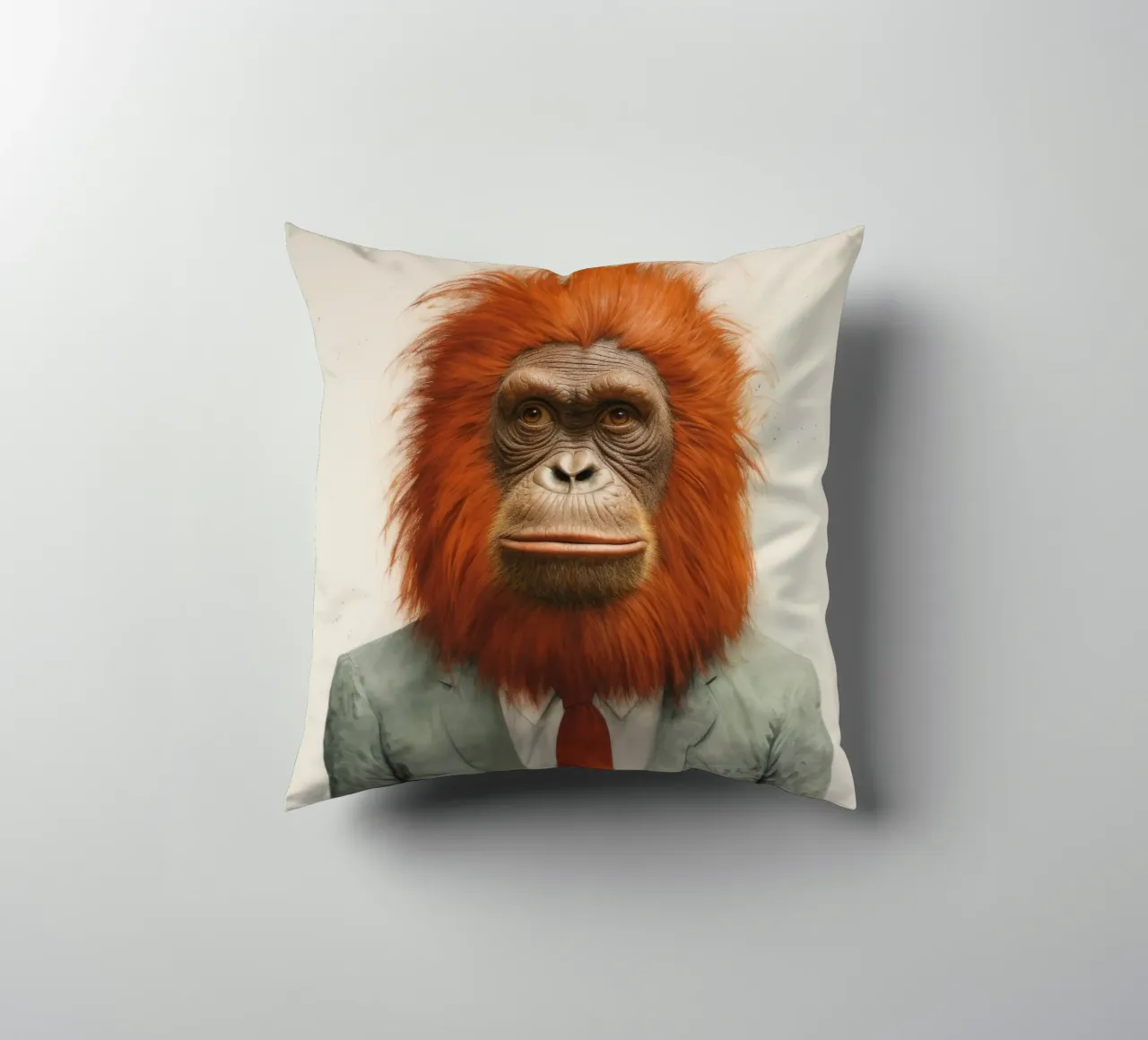 Orangutan Minimo 1 cuscino da Minimal Animal Art