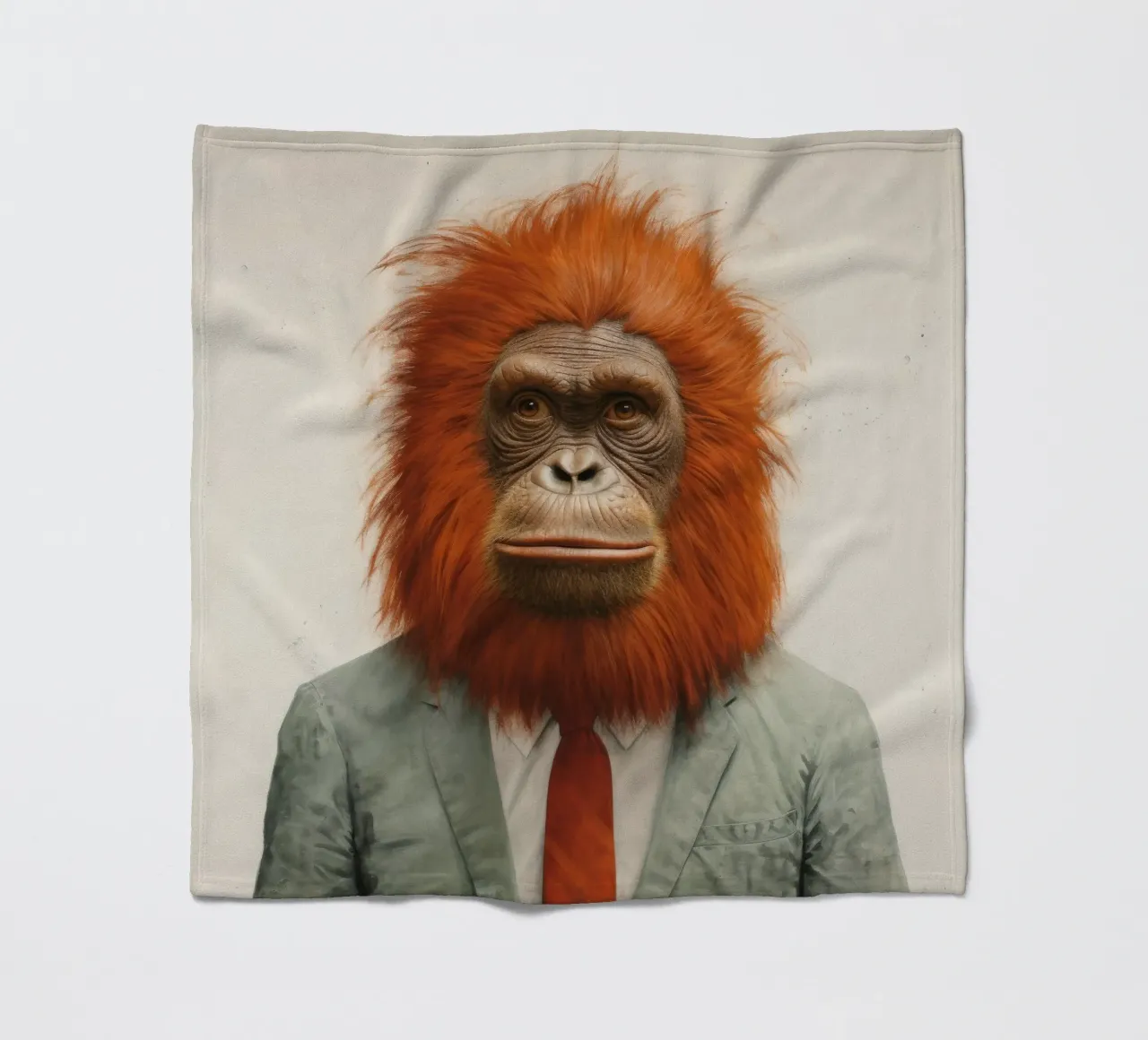 Orangutan Minimo 1 coperta in pile da Minimal Animal Art