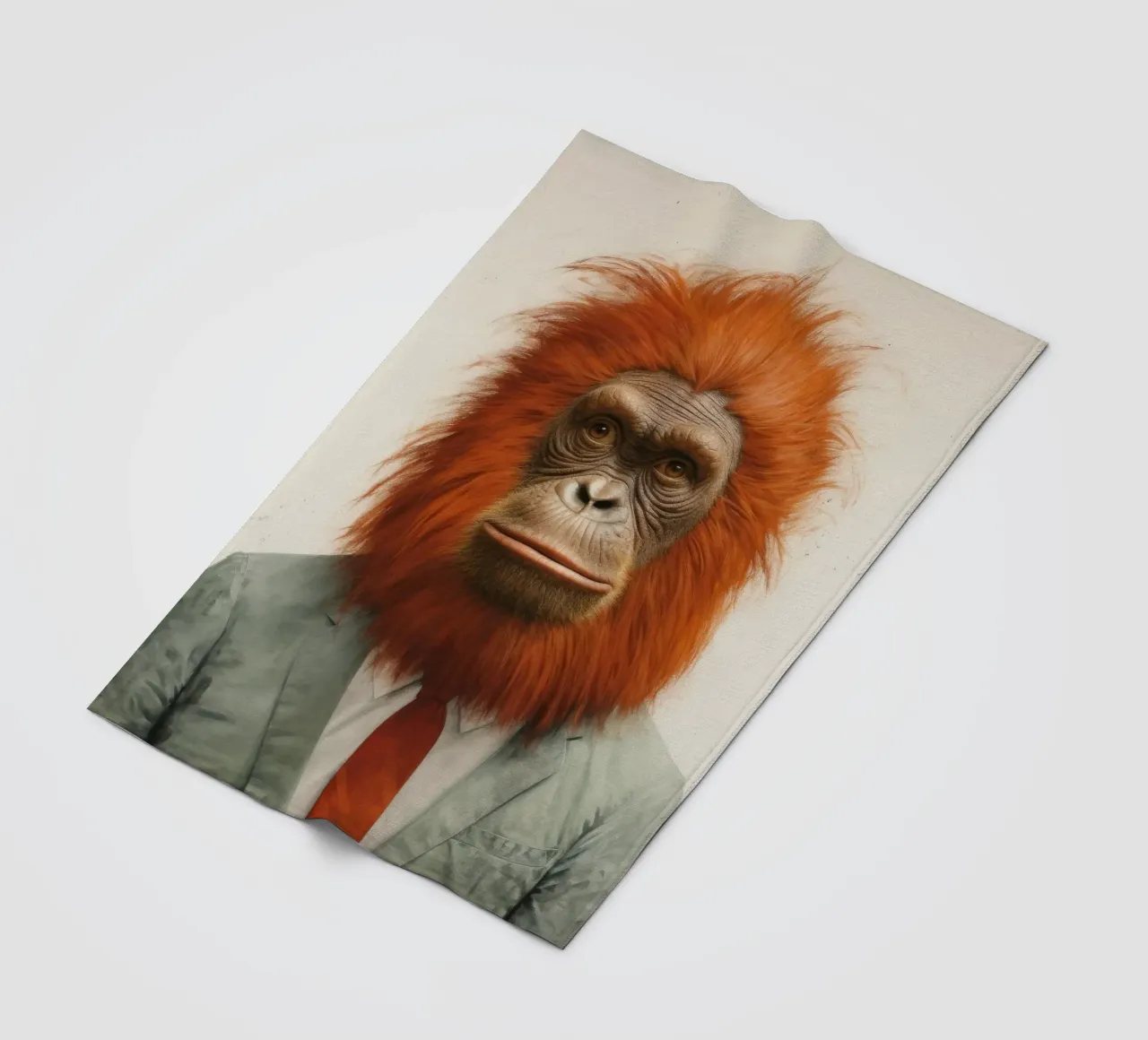 Orangutan Minimo 1 coperta in pile da Minimal Animal Art