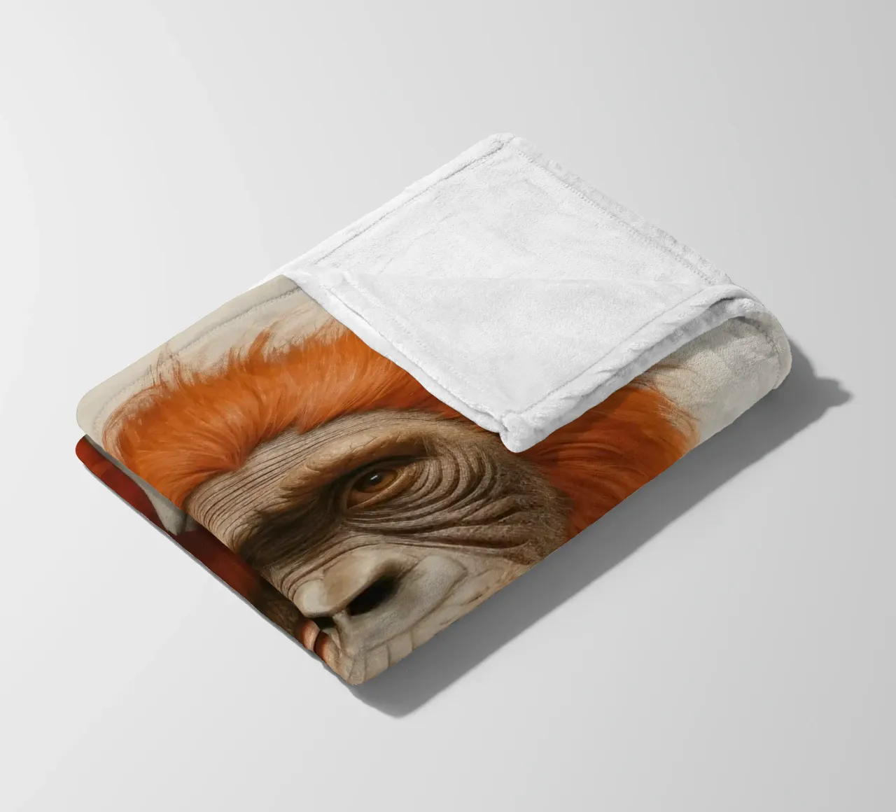 Orangutan Minimo 1 coperta in pile da Minimal Animal Art