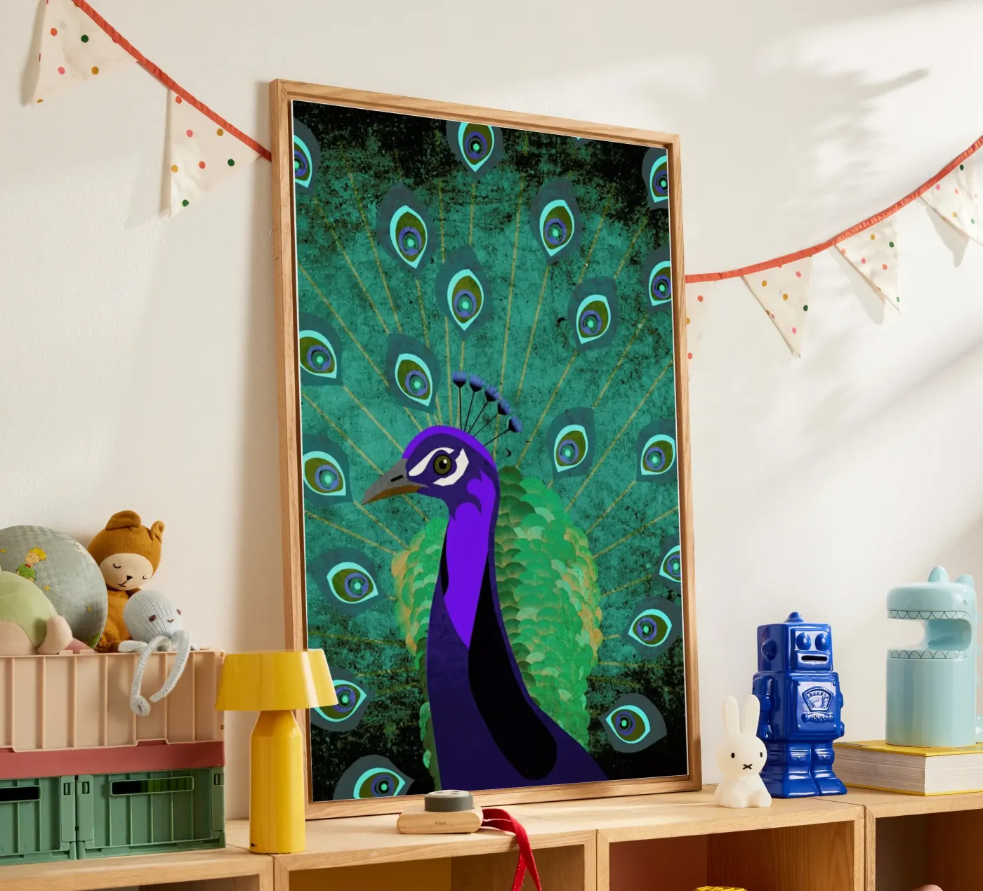 Pfau Acryl-Glas von Sabrina Ziegenhorn