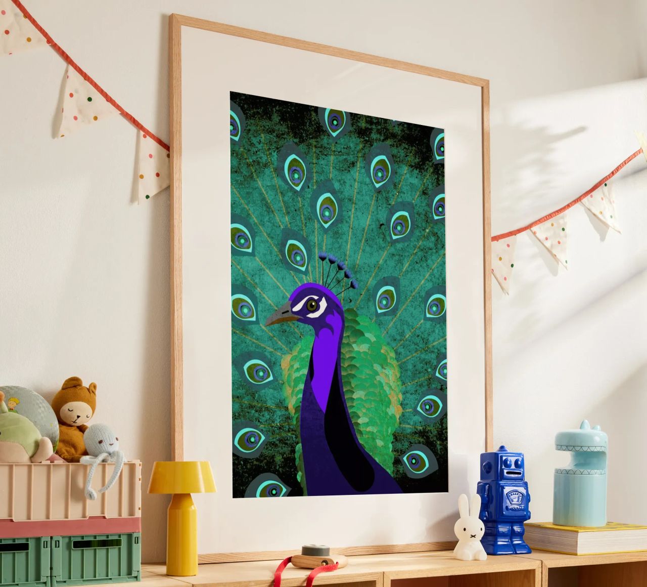 Pfau poster by Sabrina Ziegenhorn