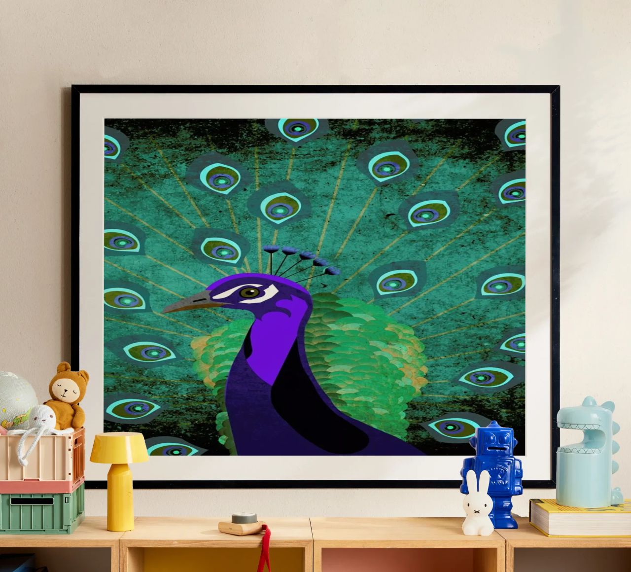 Pfau poster by Sabrina Ziegenhorn