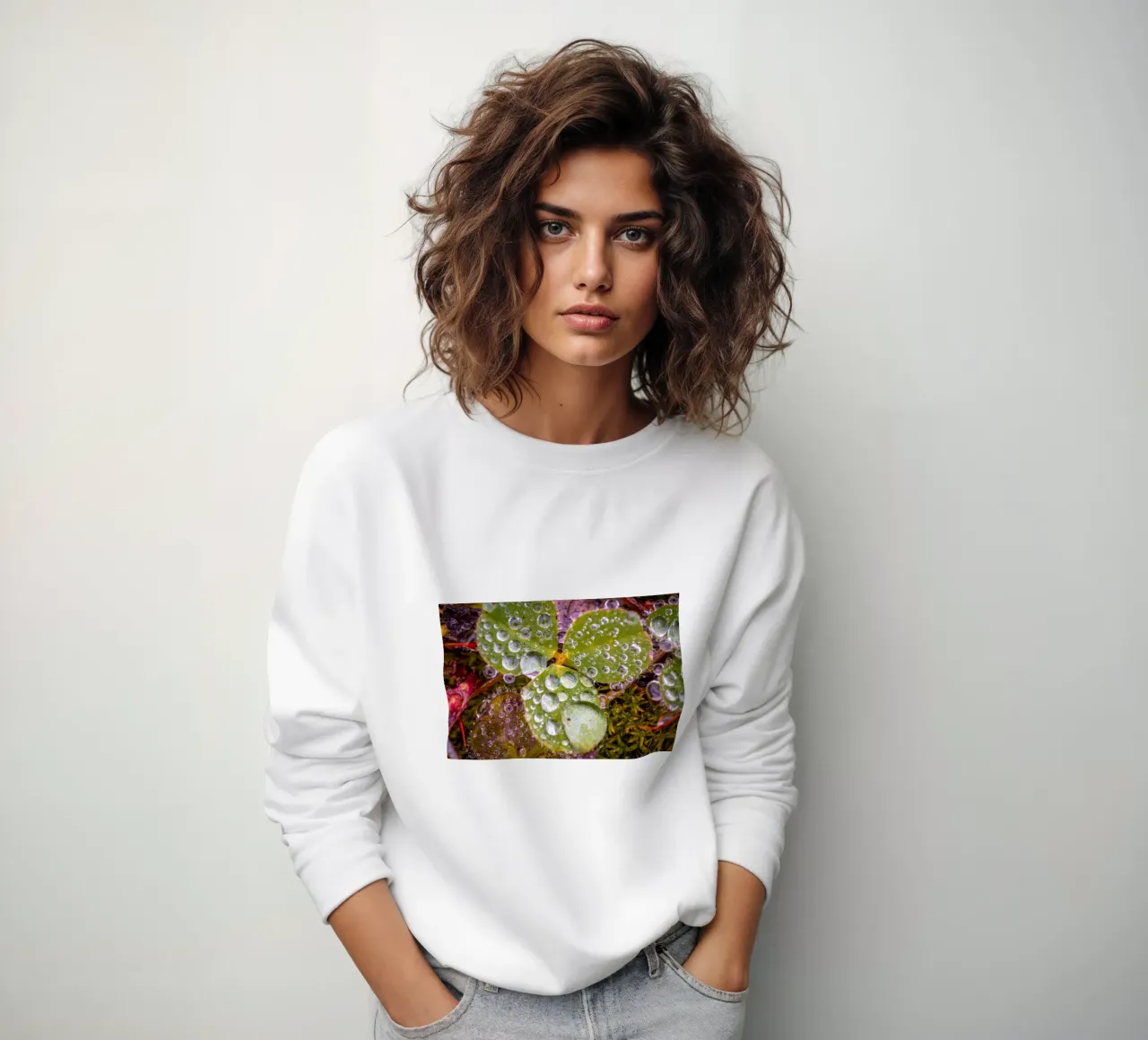 Gocce d'acqua su un trifoglio felpa da Marcus Beckert | Fotografie