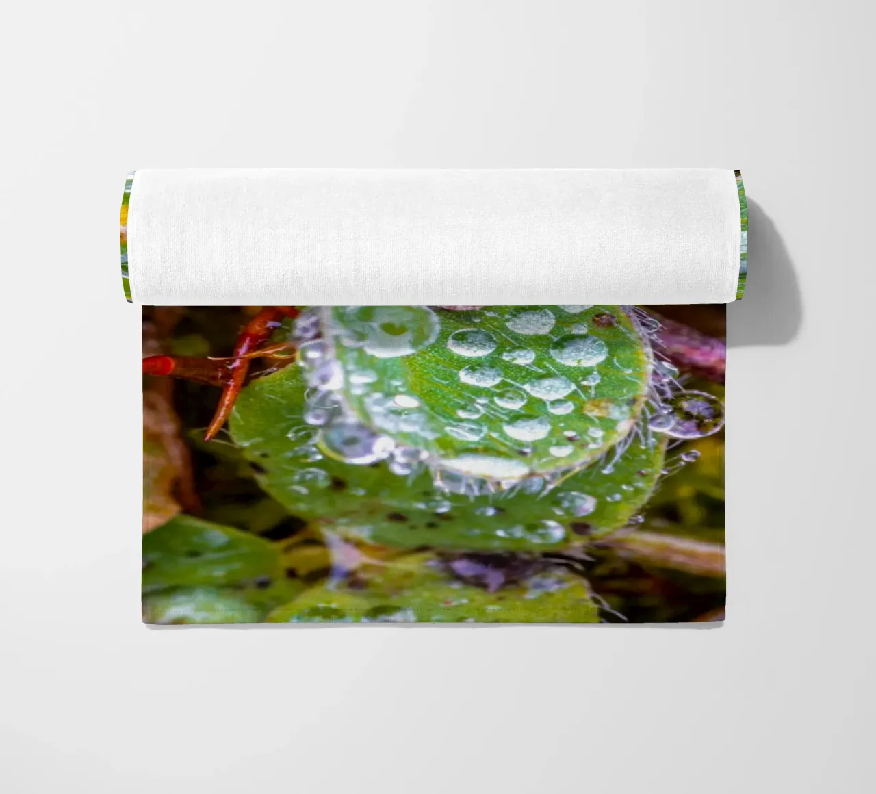 Dreiblättriges Kleeblatt mit vielen Wassertropfen Strandtuch von Marcus Beckert | Fotografie