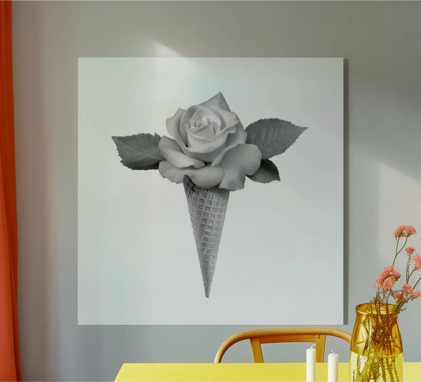 Rose Cream acrylic glass by Chris Wharton