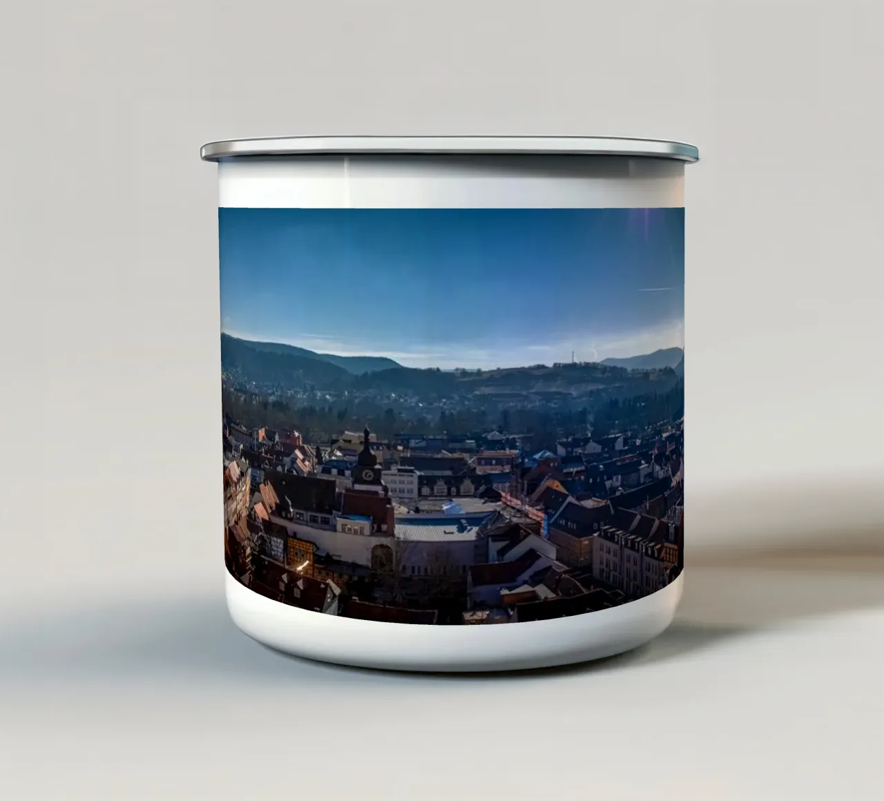 Panorama della città di Rudolstadt tazza in smalto da Marcus Beckert | Fotografie