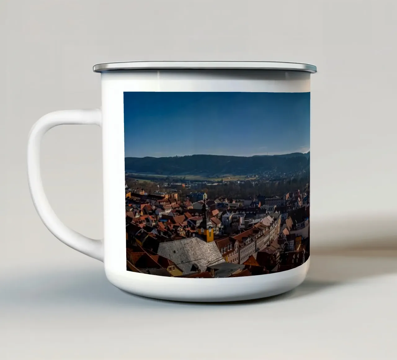 Panorama della città di Rudolstadt tazza in smalto da Marcus Beckert | Fotografie