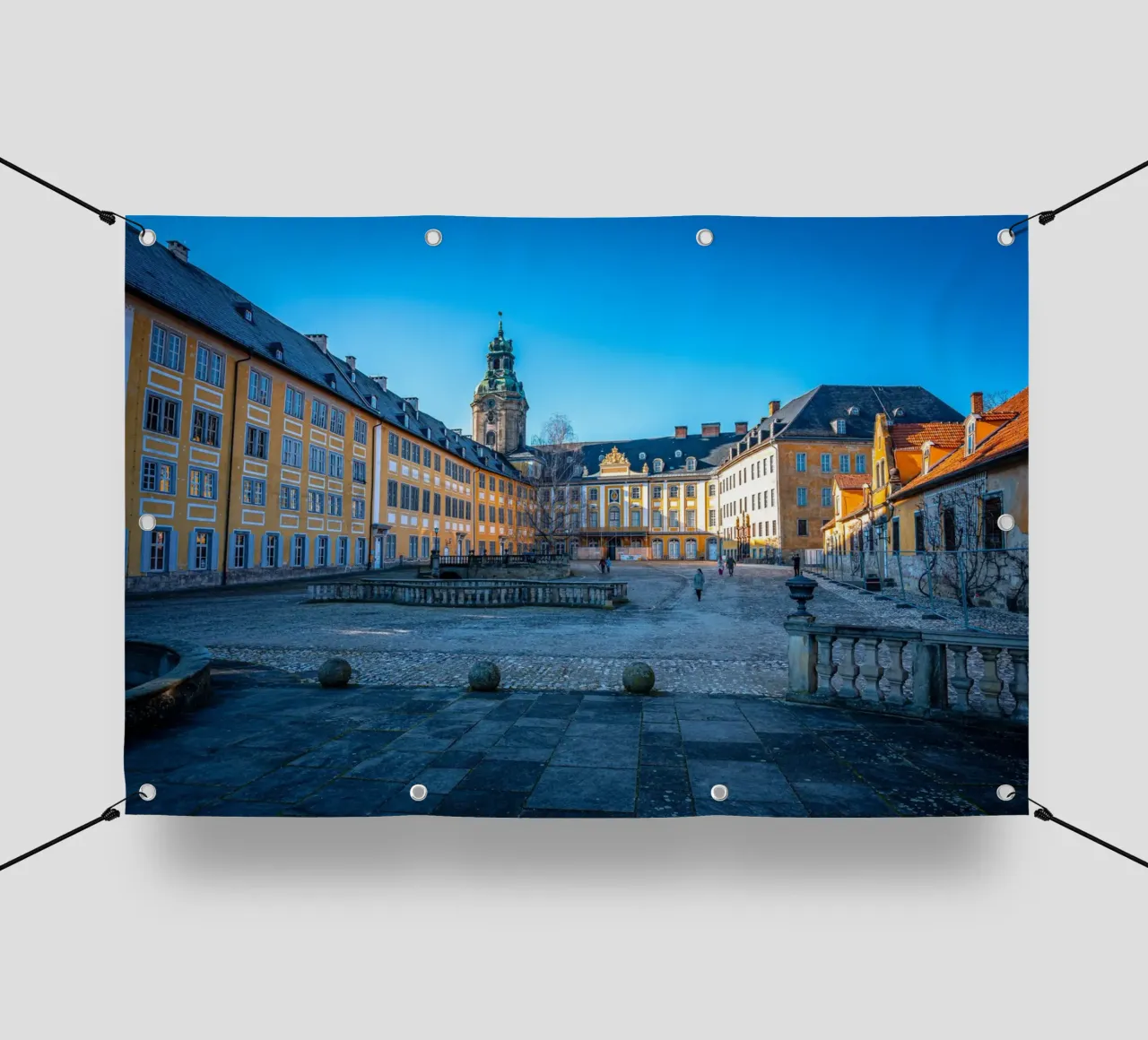 Cortile interno del castello di Heidecksburg a Rudolstadt telo in pvc da Marcus Beckert | Fotografie