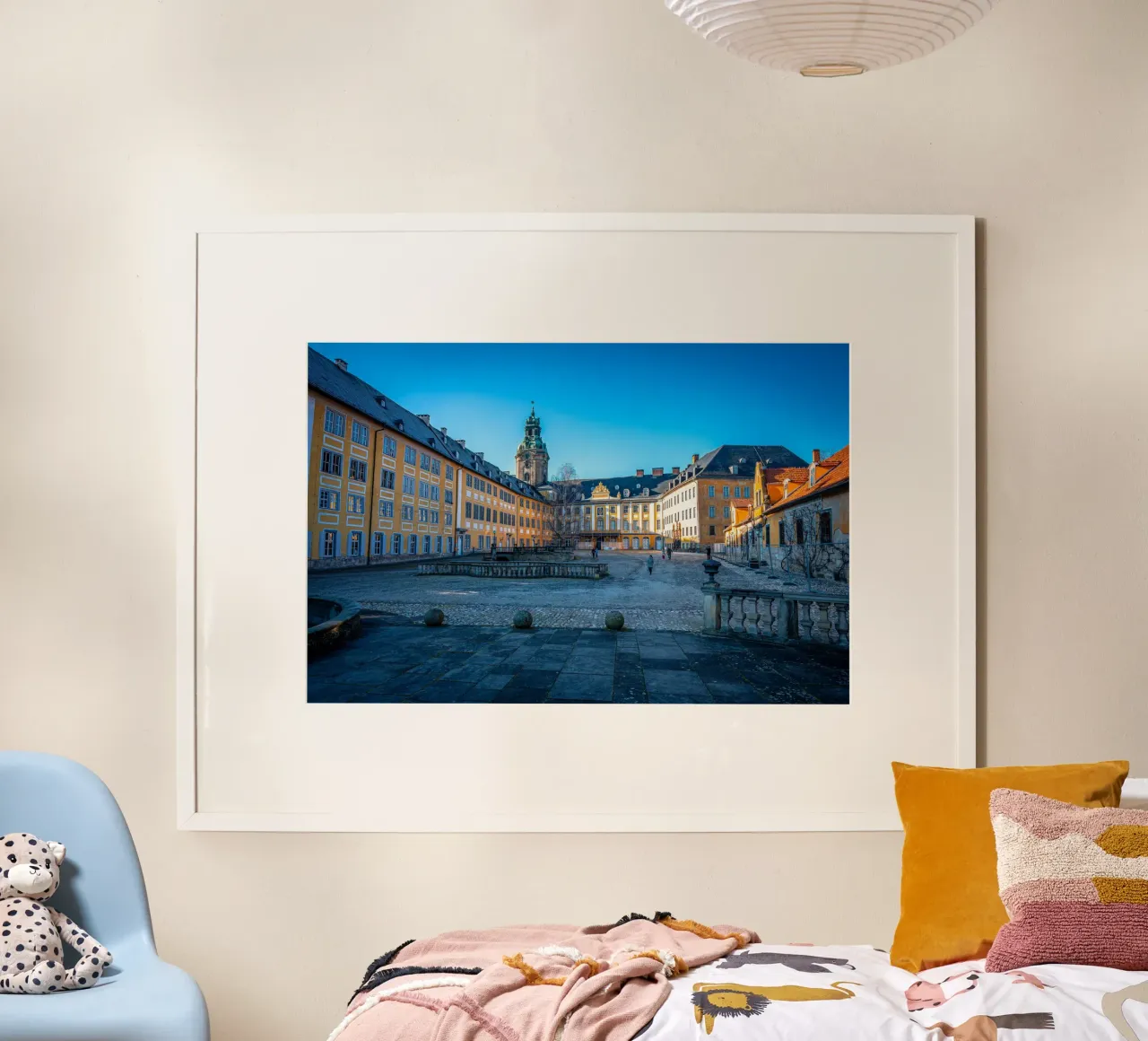 Cortile interno del castello di Heidecksburg a Rudolstadt poster con telaio in legno da Marcus Beckert | Fotografie