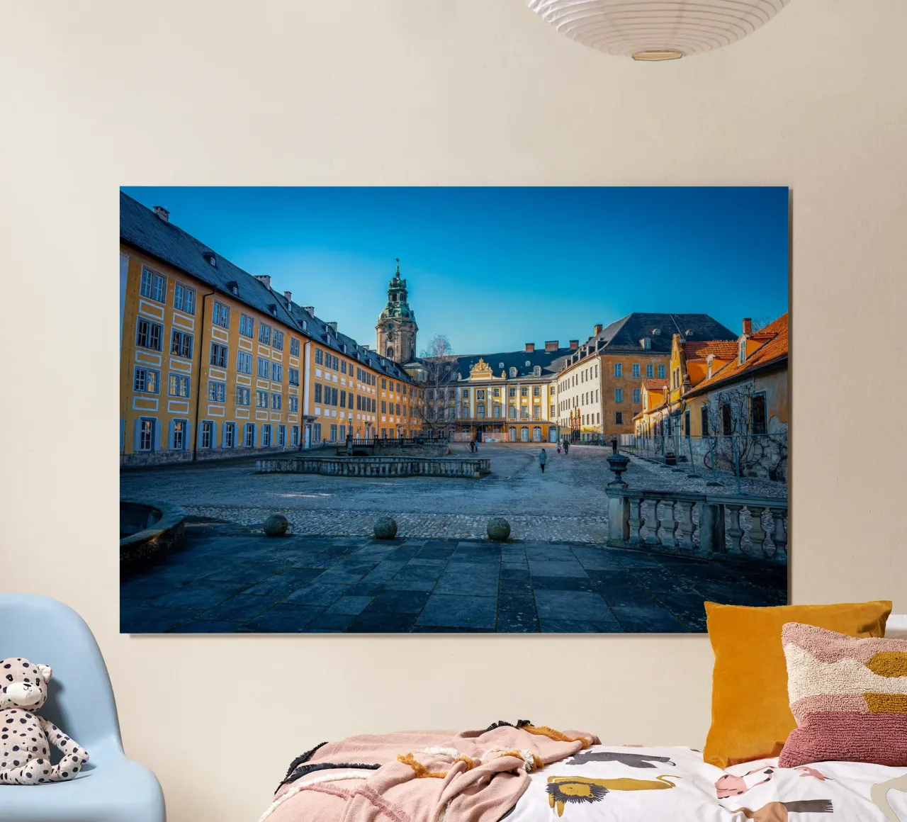 Cortile interno del castello di Heidecksburg a Rudolstadt poster con telaio in legno da Marcus Beckert | Fotografie