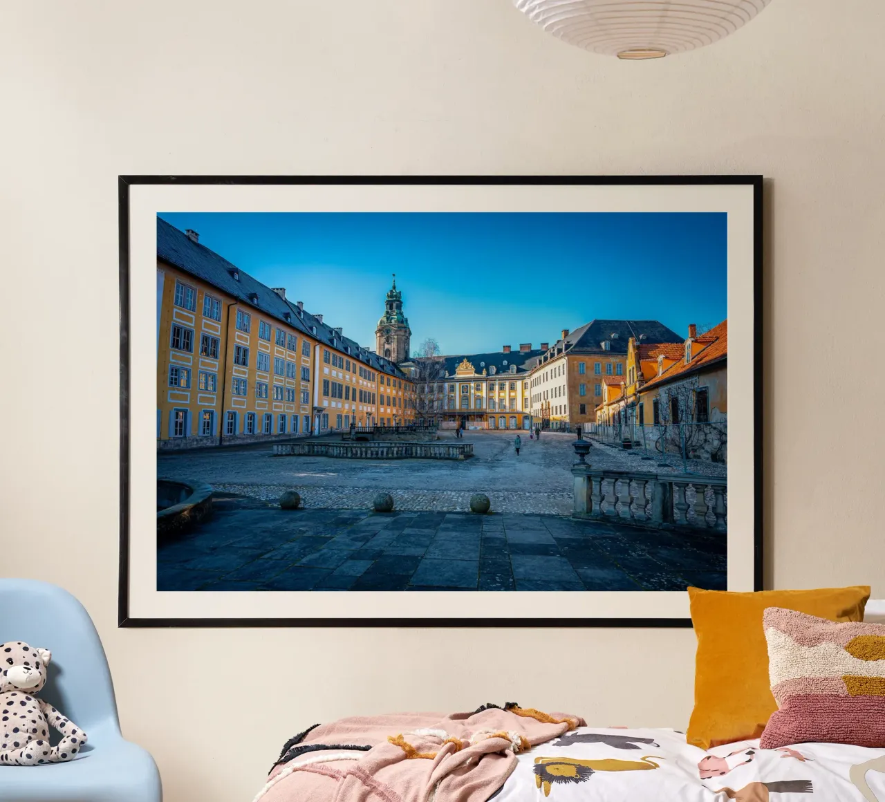 Cortile interno del castello di Heidecksburg a Rudolstadt poster con telaio in legno da Marcus Beckert | Fotografie