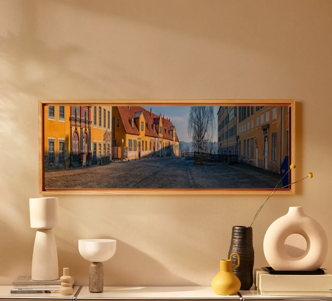 Panorama of the inner courtyard of Heidecksburg Castle in Rudolstadt canvas with Floater frame by Marcus Beckert | Fotografie