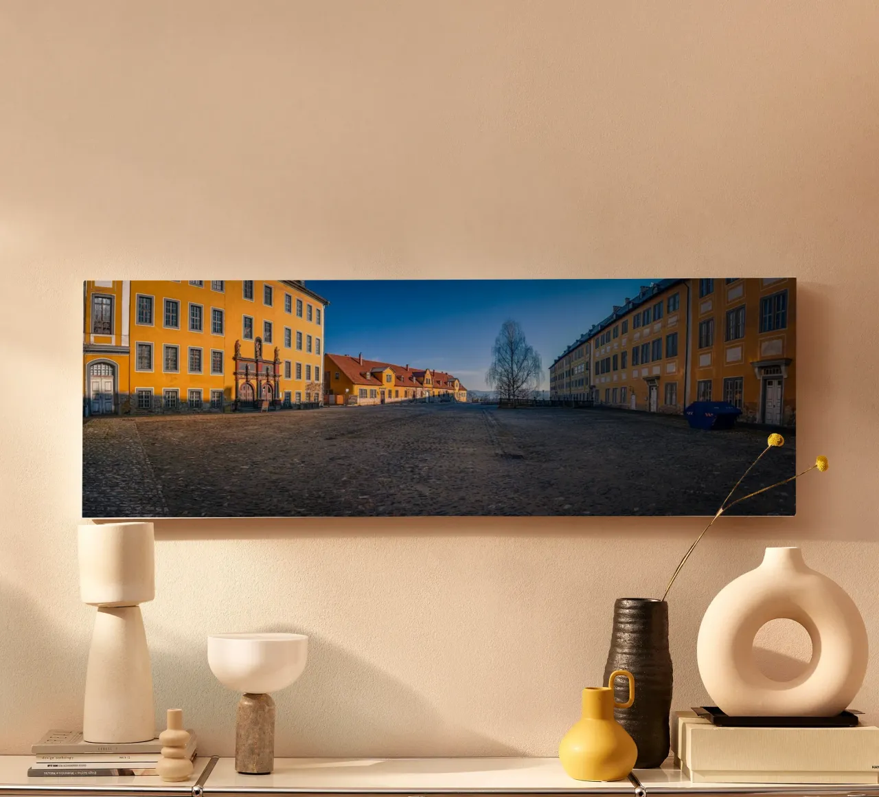 Panorama of the inner courtyard of Heidecksburg Castle in Rudolstadt canvas with Floater frame by Marcus Beckert | Fotografie