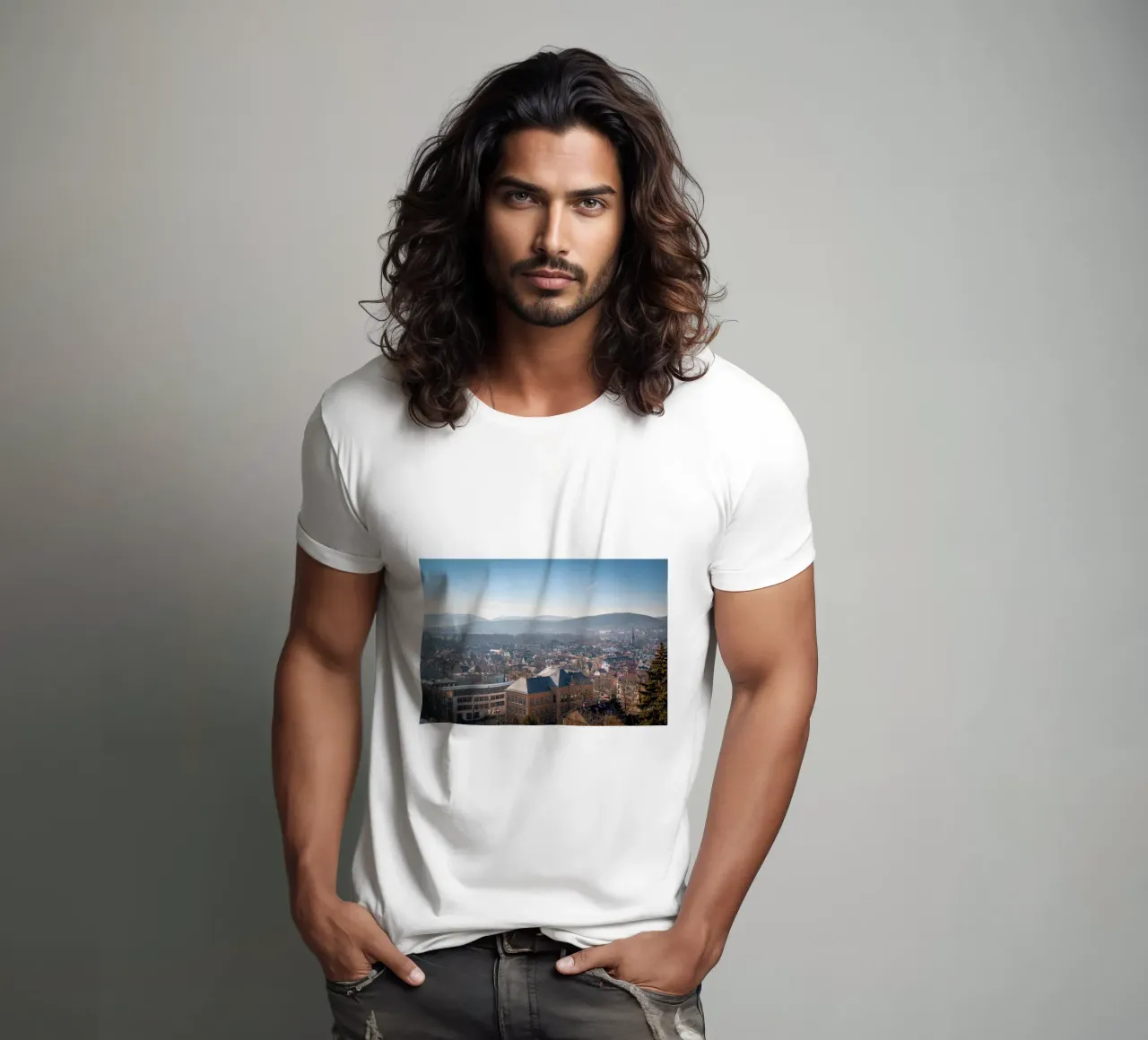 Sopra i tetti di Rudolstadt in Turingia t-shirt da Marcus Beckert | Fotografie